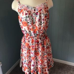 GB Floral Elastic Waist Dress, Size L